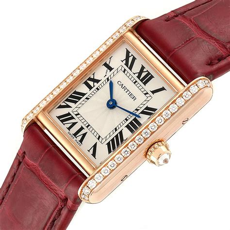 cartier tank diamond|cartier tank watch with date.